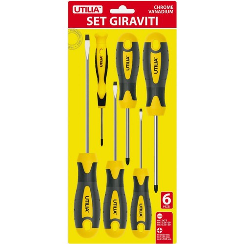 Set cacciaviti 6pz taglio - cacciaviti,