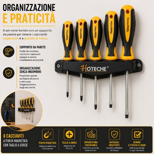 Set cacciaviti con - 7, punta